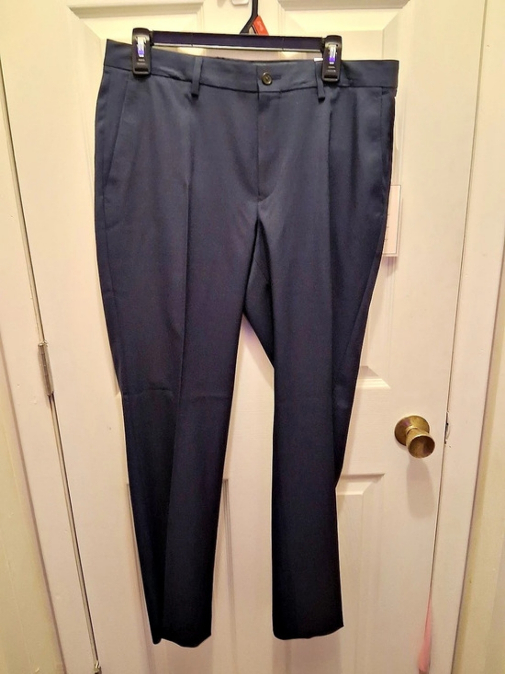 Chaps Performance Regular Fit Dress Pants Blue Waist 32W 30L